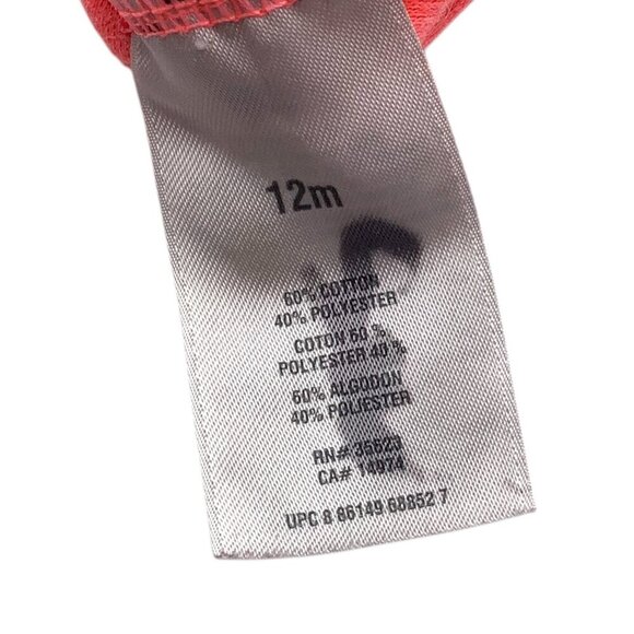 Carter's Baby Girls Bodysuit 12M Bright Orange Coral Cutest Little Sister Tee - Picture 6 of 7